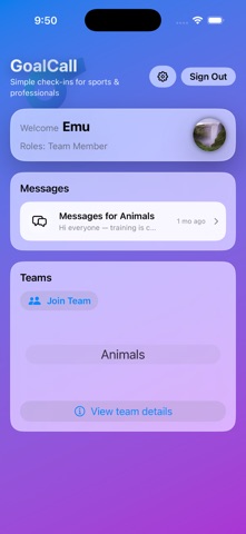 GoalCall screenshot