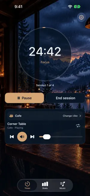 VibeFocus: Focus Timer & Music screenshot 3