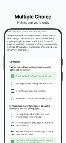Cambridge® C1 Tests 2026 iPhone screenshot