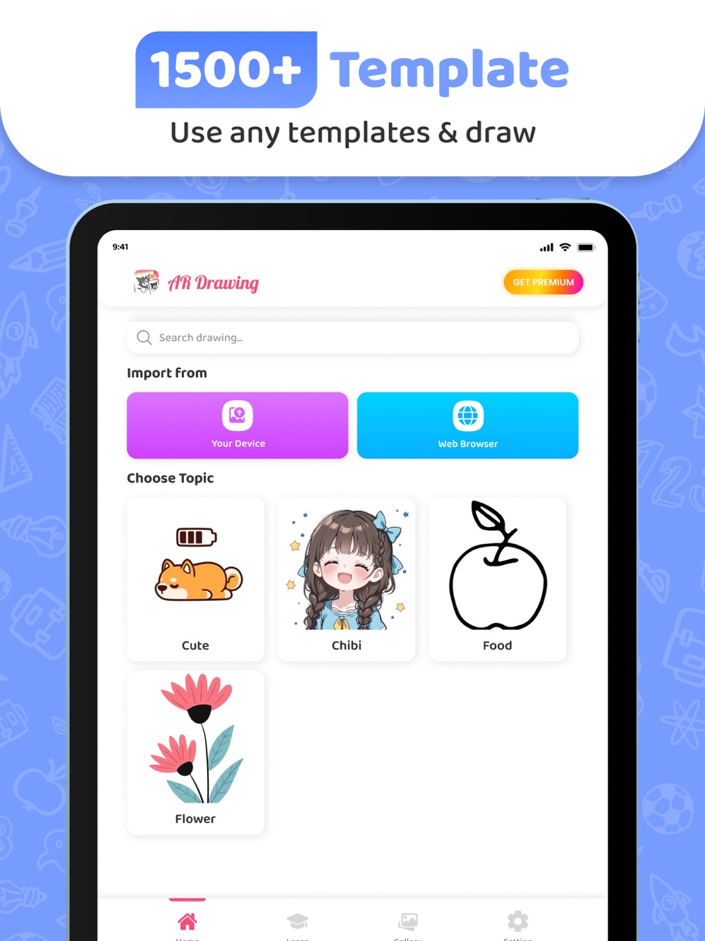 Artrace: AR Drawing & Sketch: official iPad preview 2 (opens full image in a new tab)