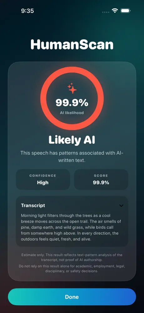 HumanScan screenshot 2