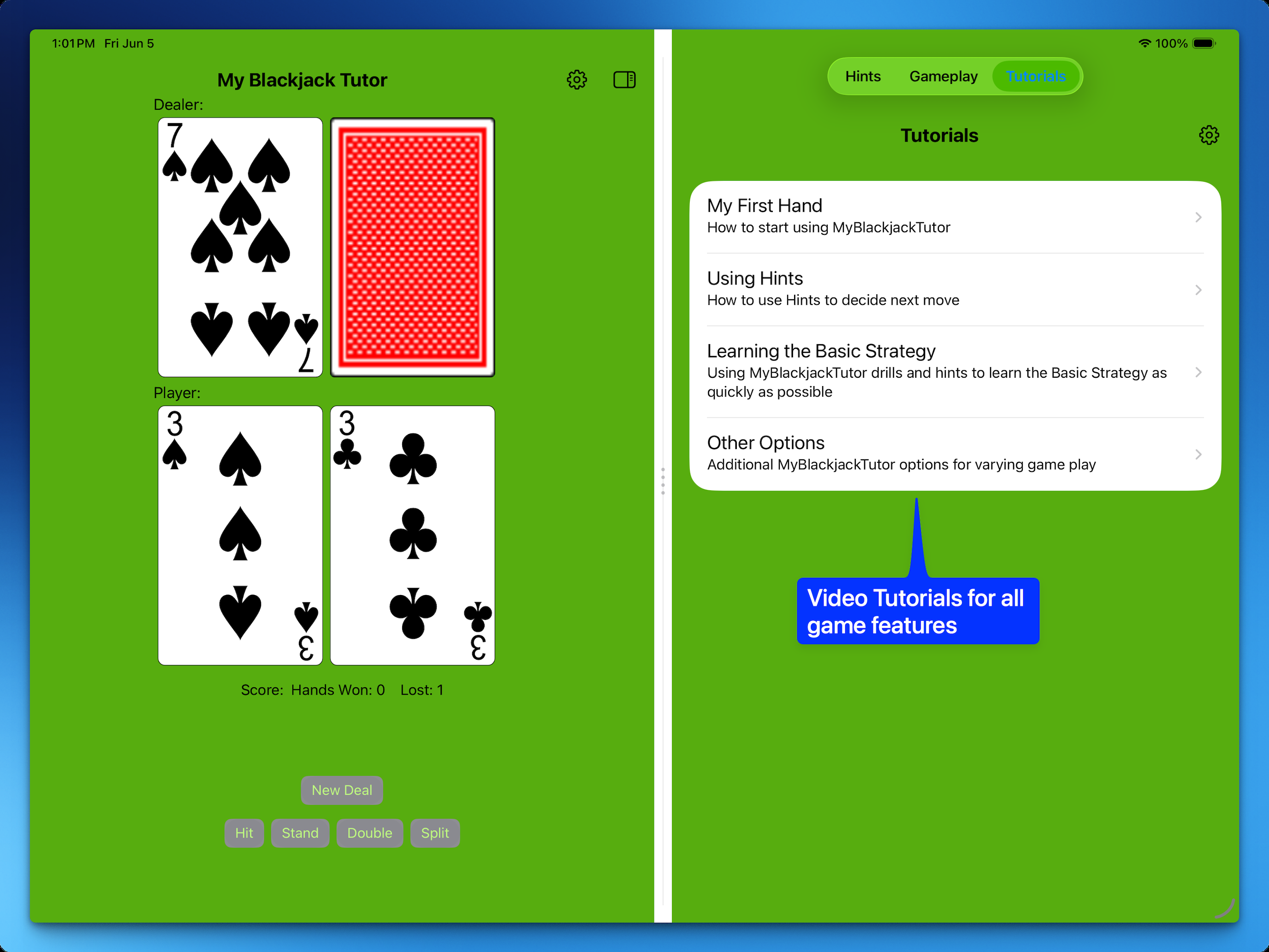 MyBlackjackTutor