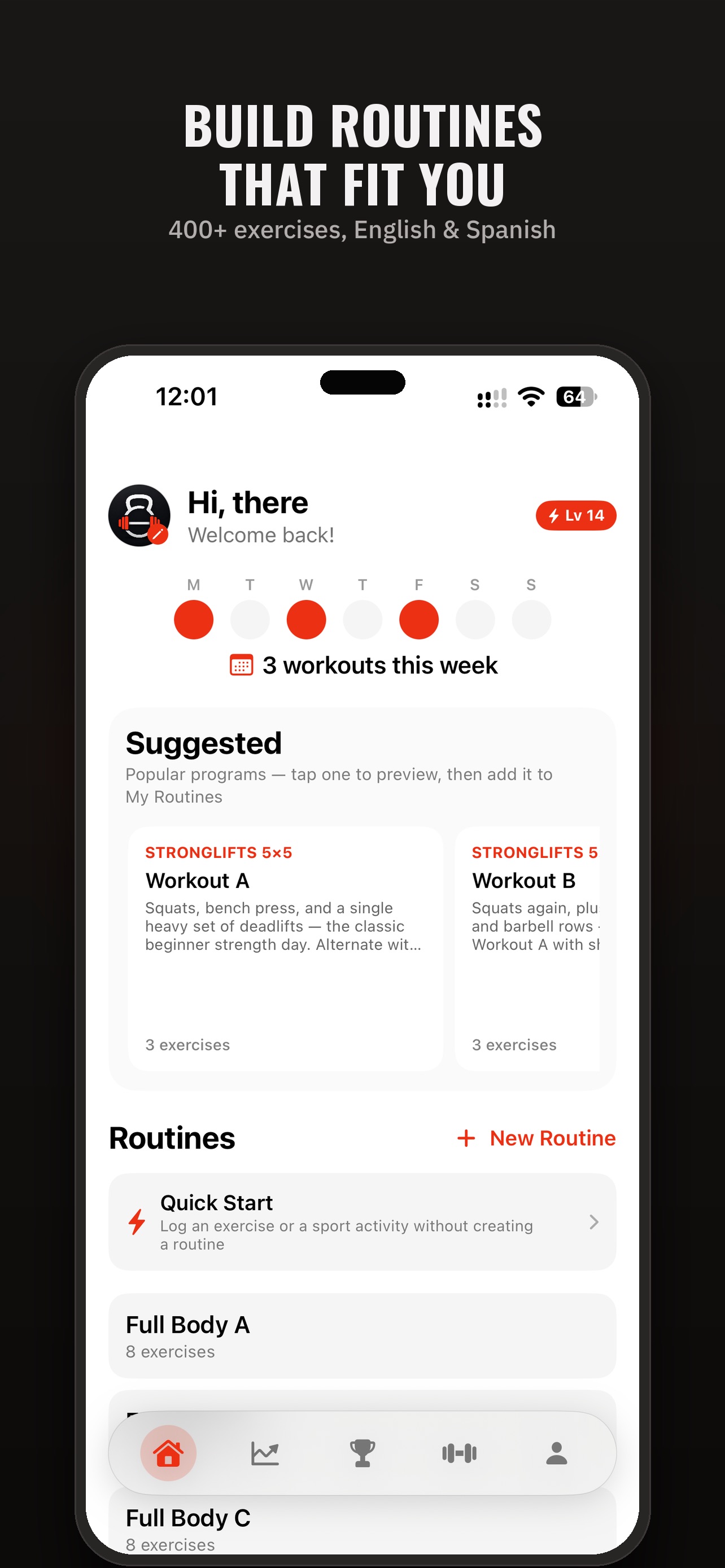 Screenshot 2 of OnePress: Gym Tracker