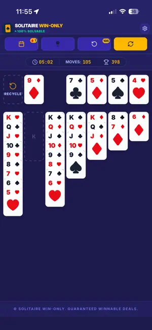 Solitaire Win-Only screenshot 2