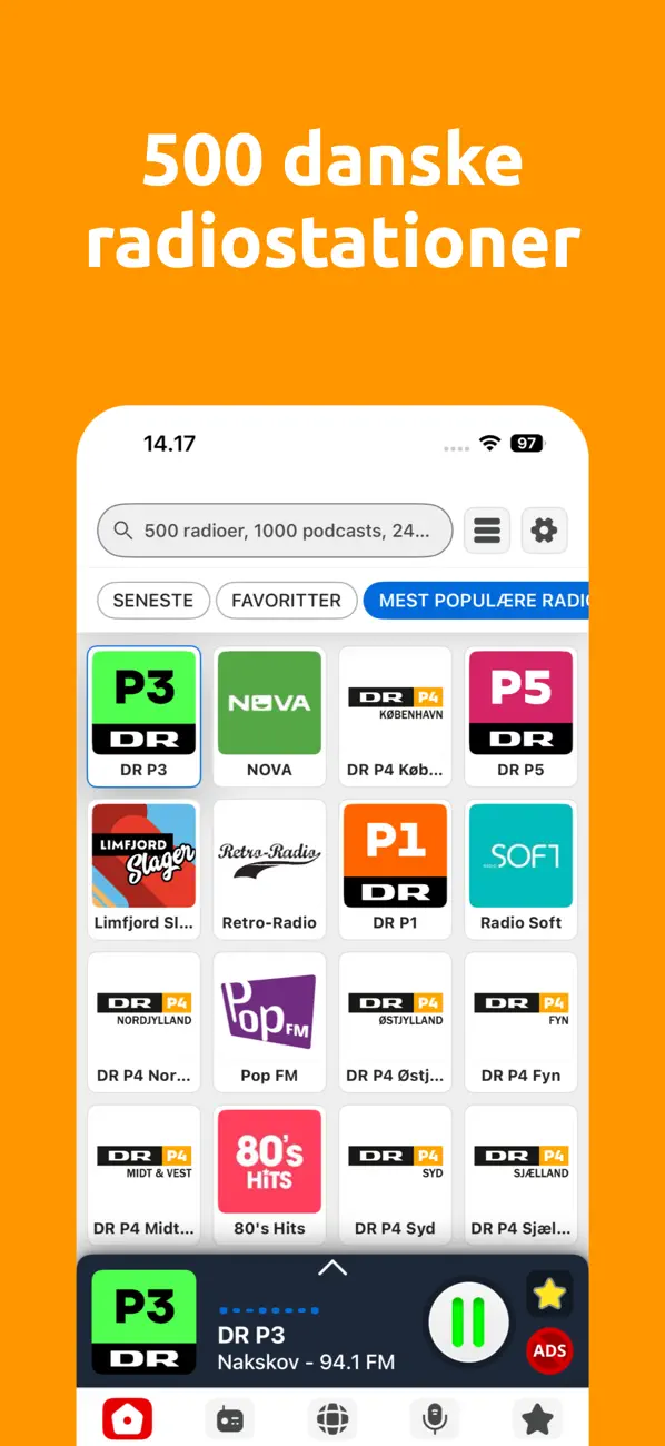 Screenshot #1 pour Radio Danmark - FM og Netradio
