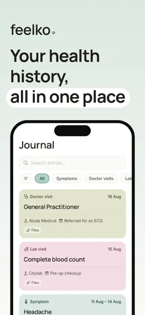 Feelko: Your Health Journal screenshot 1