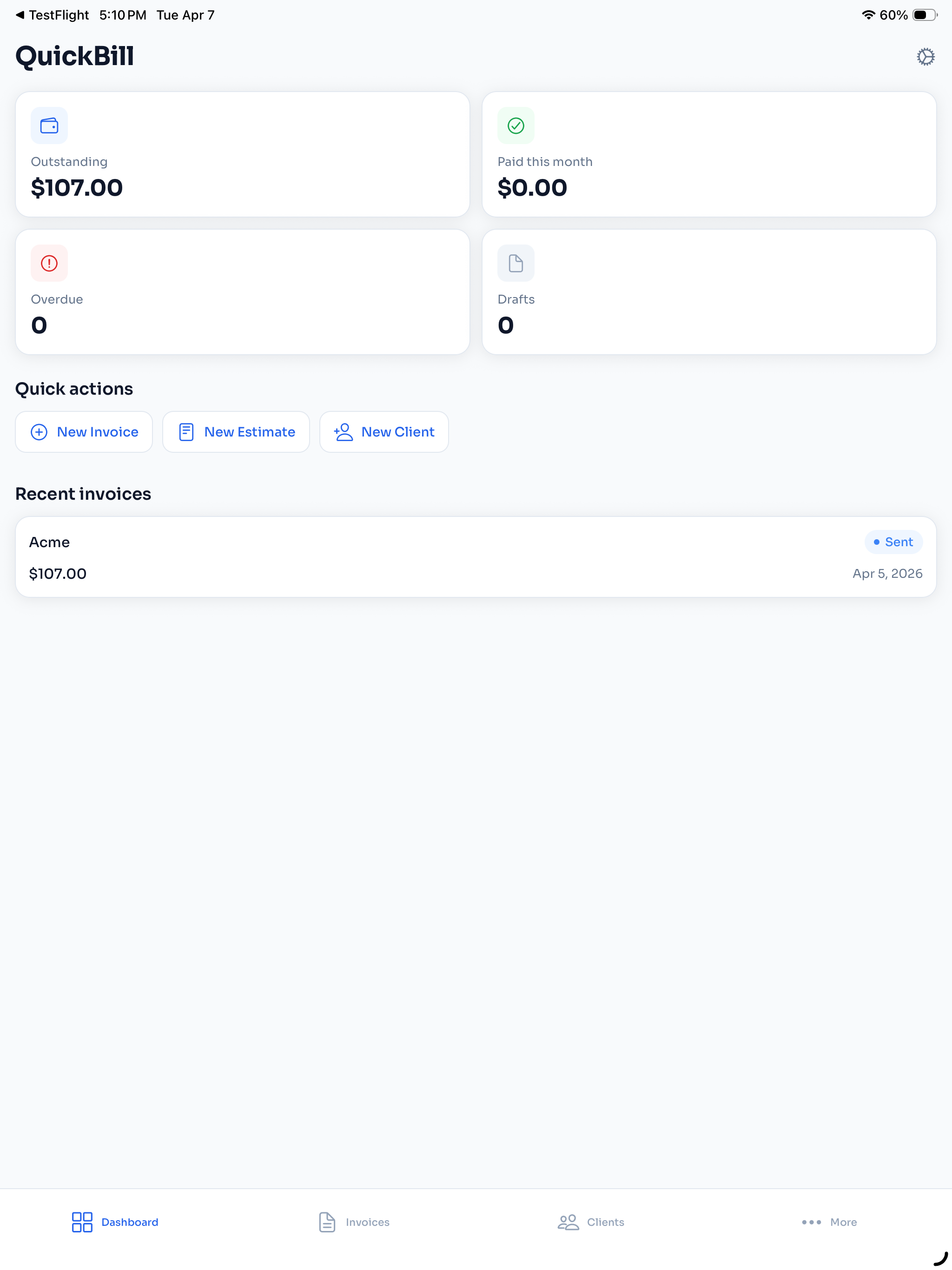QuickBill: Invoice & Estimate screenshot 4