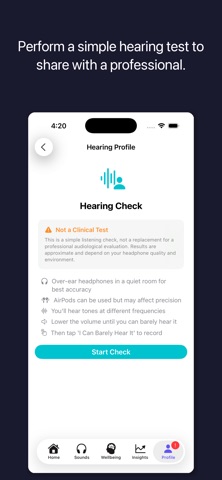 QuietEars iPhone screenshot