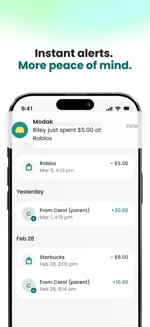 Modak: Kids & Teens Banking screenshot 3