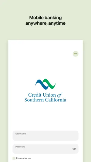 CU SoCal Mobile Banking screenshot 1