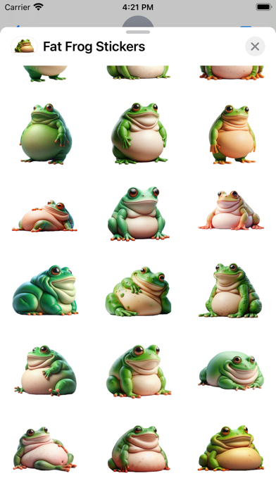 Screenshot #3 pour Fat Frog Stickers