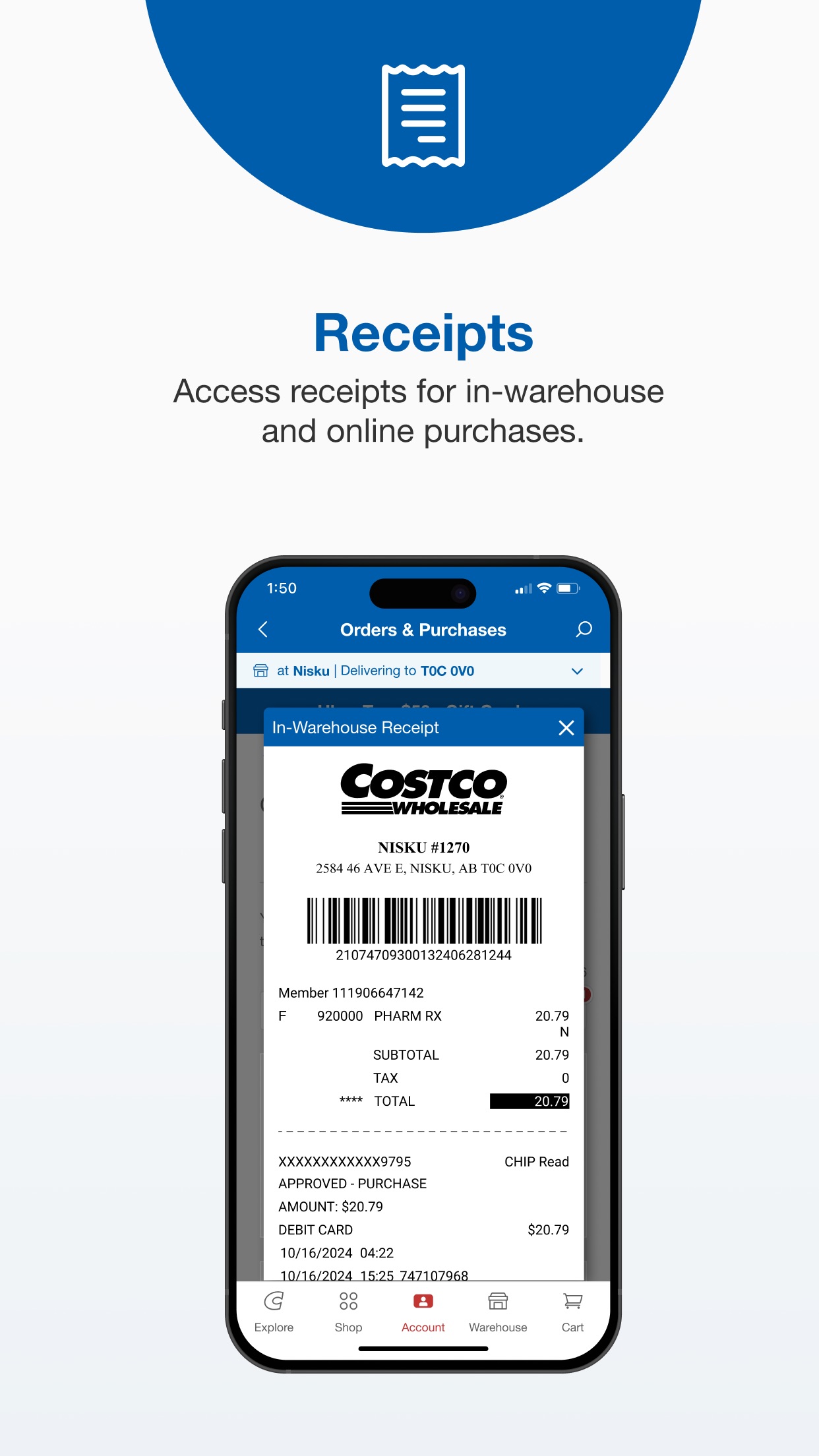 Costco screenshot