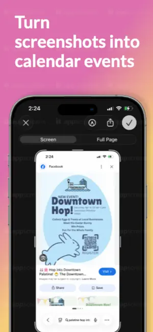 Notis: Screenshot to Calendar screenshot 1