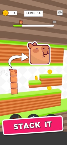 Stacky Capybara: Tap & Stack Screenshot 1 of 6