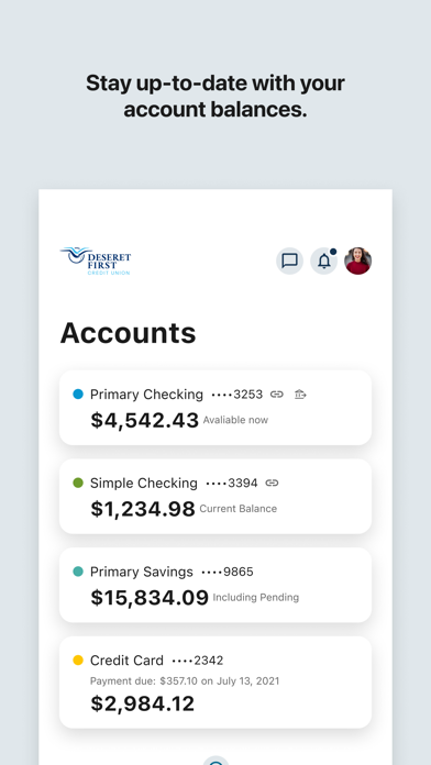 Deseret First CU Mobile iPhone screenshot 3 - Finance app