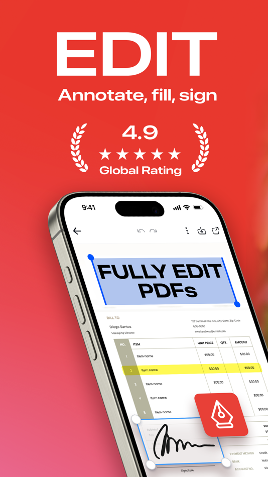 #1. PDF Editor: Edit Everything (iOS) Podle: Desygner Pty Ltd
