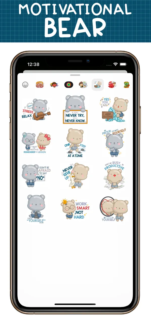 Screenshot #2 pour Motivational Bear Stickers