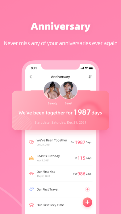 Sweet Us- Relationship Tracker Screenshot 4 - AppWisp.com Sweet Us- Relationship Tracker Screenshot 4 - AppWisp.com