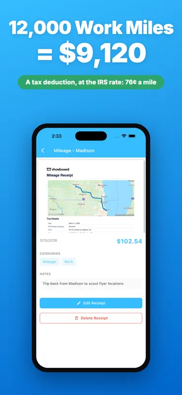 Shoeboxed: Mileage Tracker screenshot 7 of 10