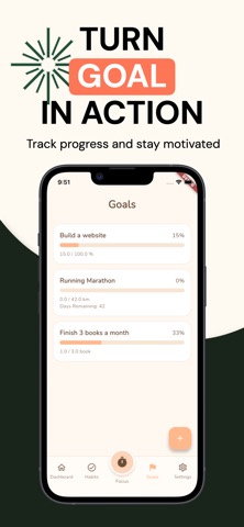 Habit Tracker - Goal Focus iPhone screenshot
