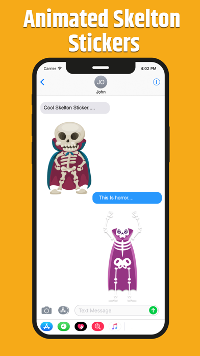 Screenshot #2 pour Animated Skeleton Stickers