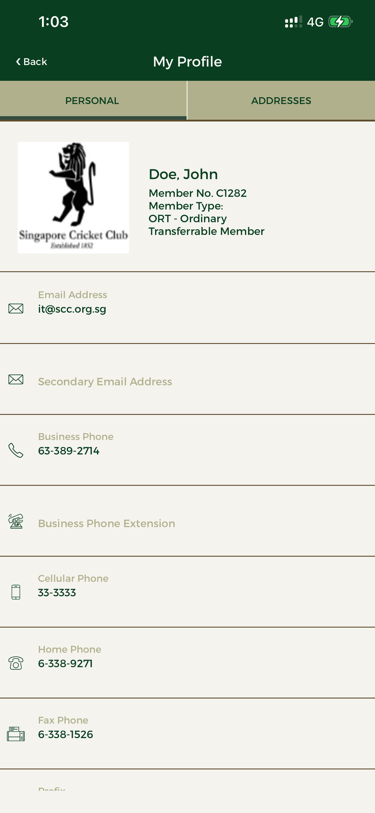 Singapore Cricket Club. screenshot 5