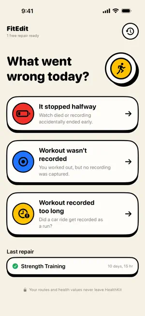FitEdit: Workout Repair screenshot 1