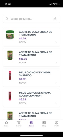 Novex App screenshot