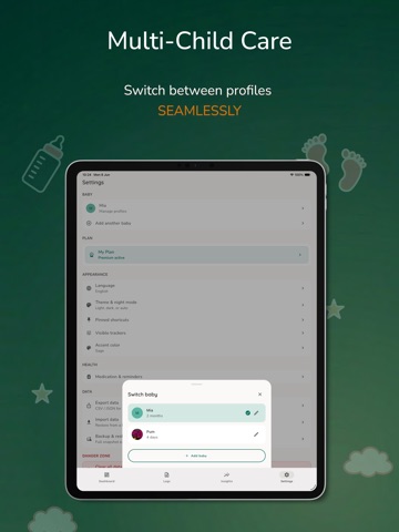 PumBaby - Baby Tracker iPad screenshot