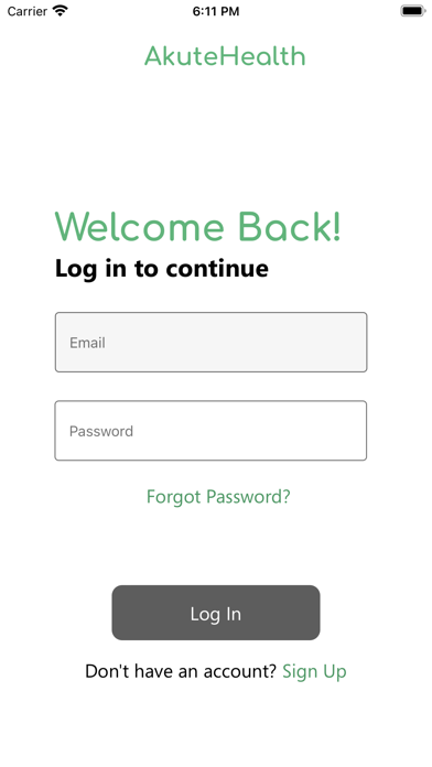 Akute Patient Portal Screenshot