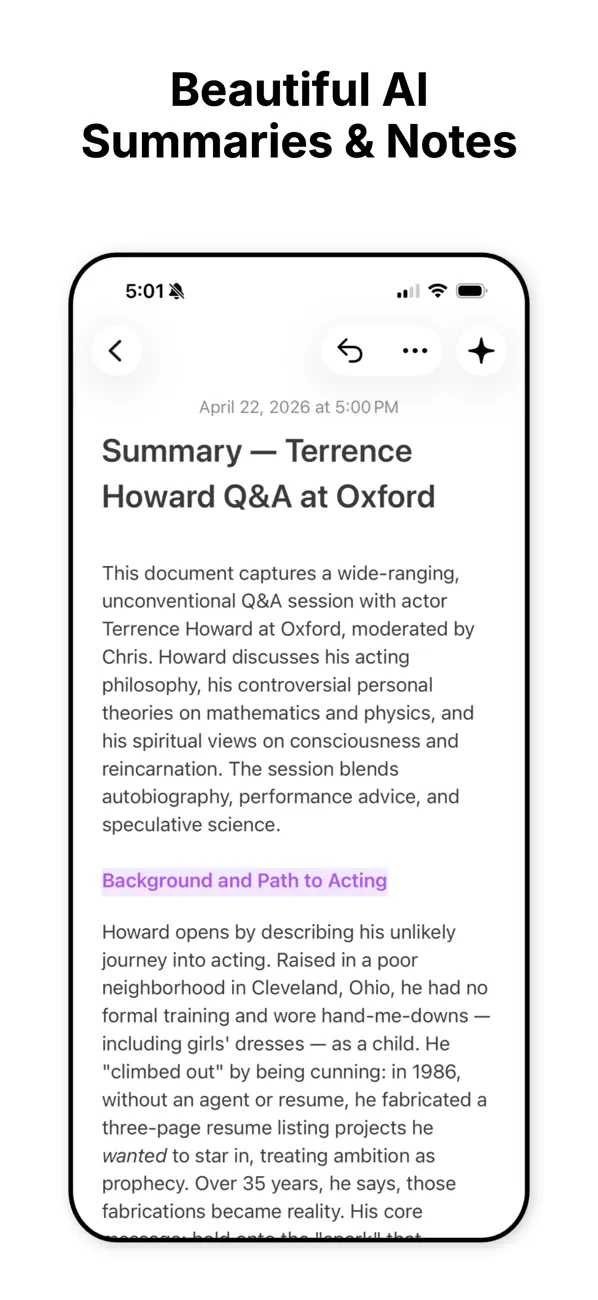 Screenshot #3 pour Cockatoo: AI Note Taker