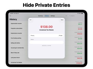 Money Habit Tracker: How Much? iPad screenshot