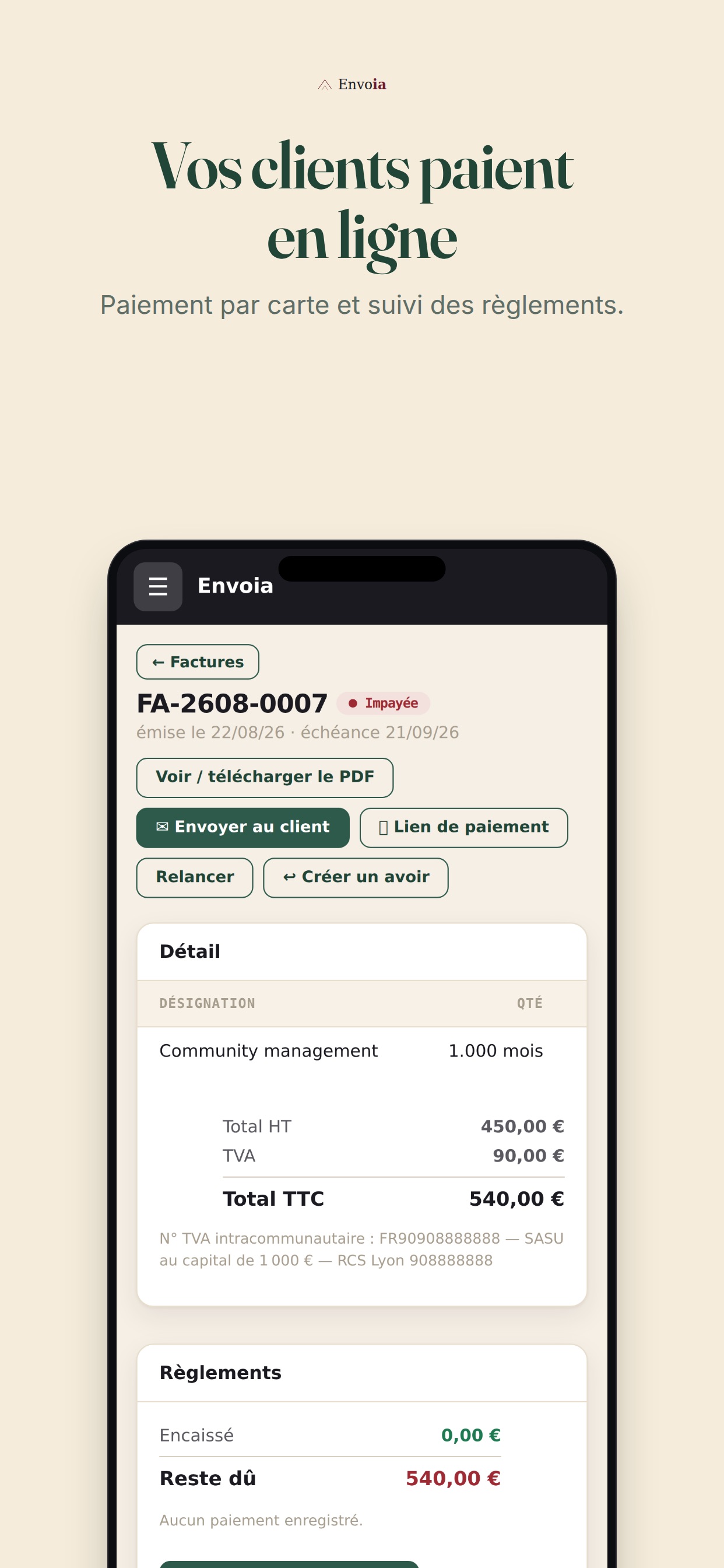 Screenshot 1 of Envoia : Devis-Factures