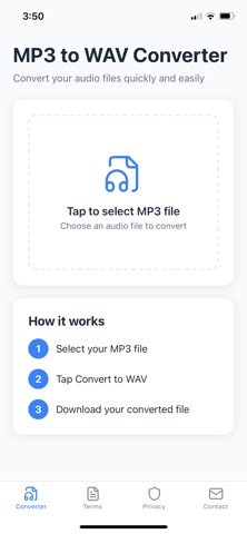 MP3 to WAV Converter screenshot