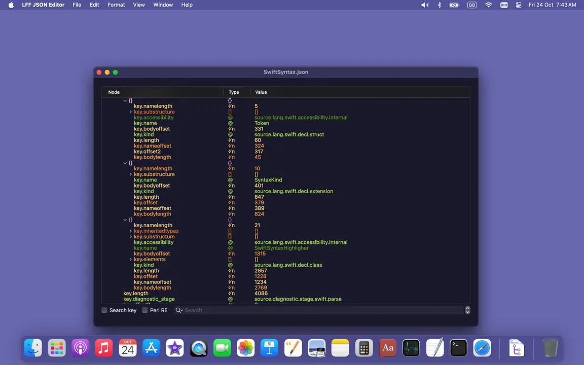 LFF JSON Editor iPhone-skjermbilde 1