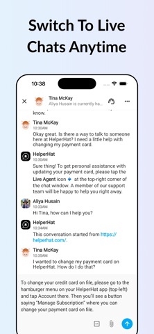 HelperHat - Live Chat Support Screenshot 2 of 6