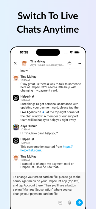 HelperHat - Live Chat Support Screenshot 2 of 6