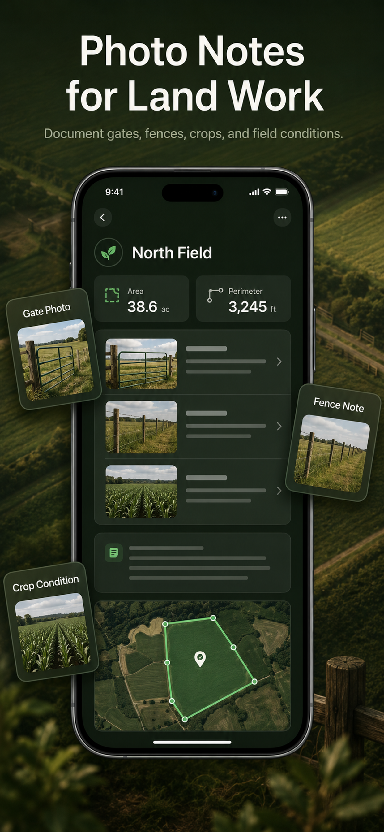 GPS Acreage Report Map