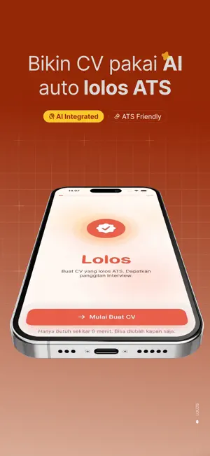 Lolos: AI ATS Resume CV Maker screenshot 1