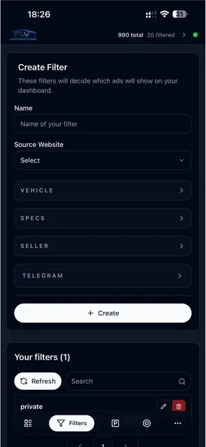 Autowatcher App screenshot 3