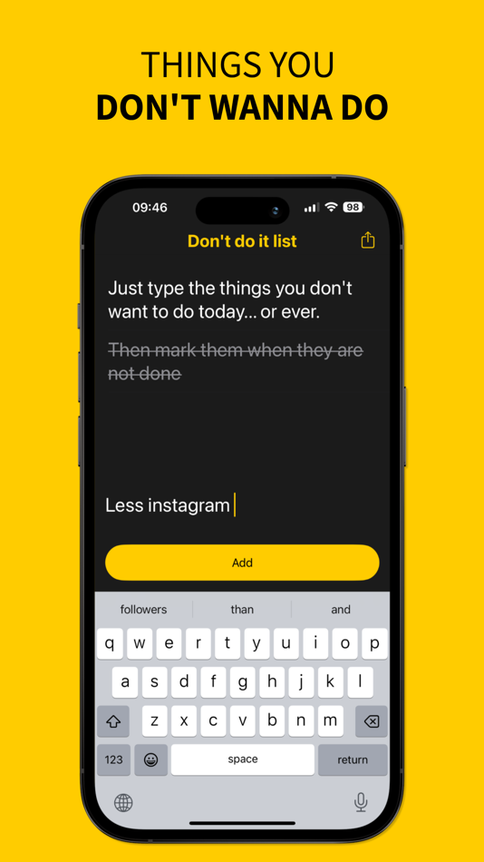 #1. Don't do it - List (iOS) Door: Filip Poklosiewicz