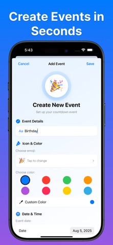 Countdown Widget • Screenshot 2 of 5