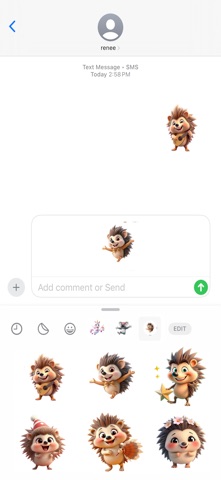 旋转刺猬贴纸 screenshot