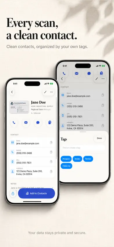 Skano: Business Card Scanner screenshot 1