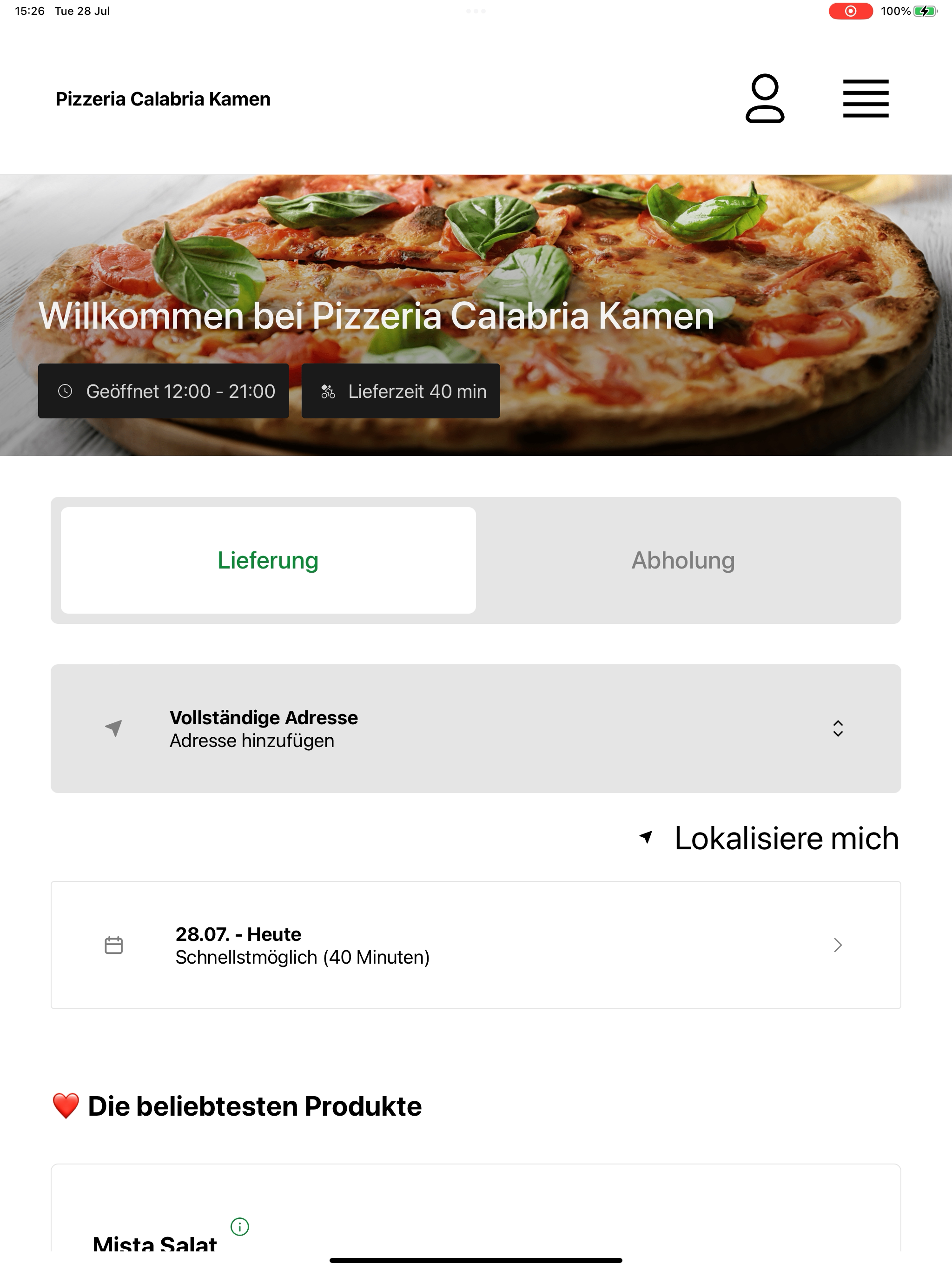 Pizzeria Calabria Liefersevice screenshot 14