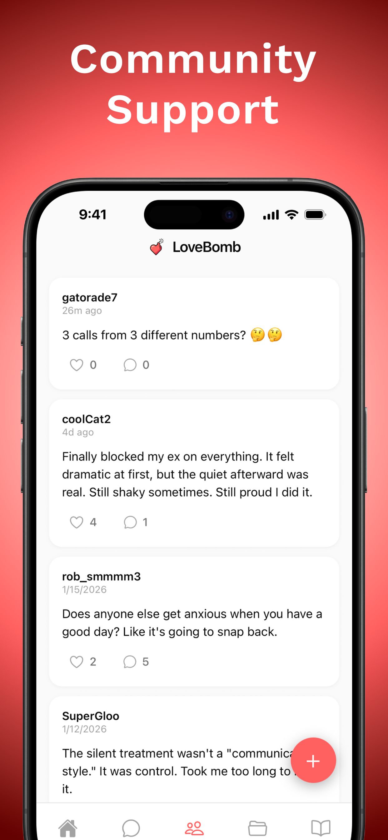 LoveBomb: No Contact Tracker