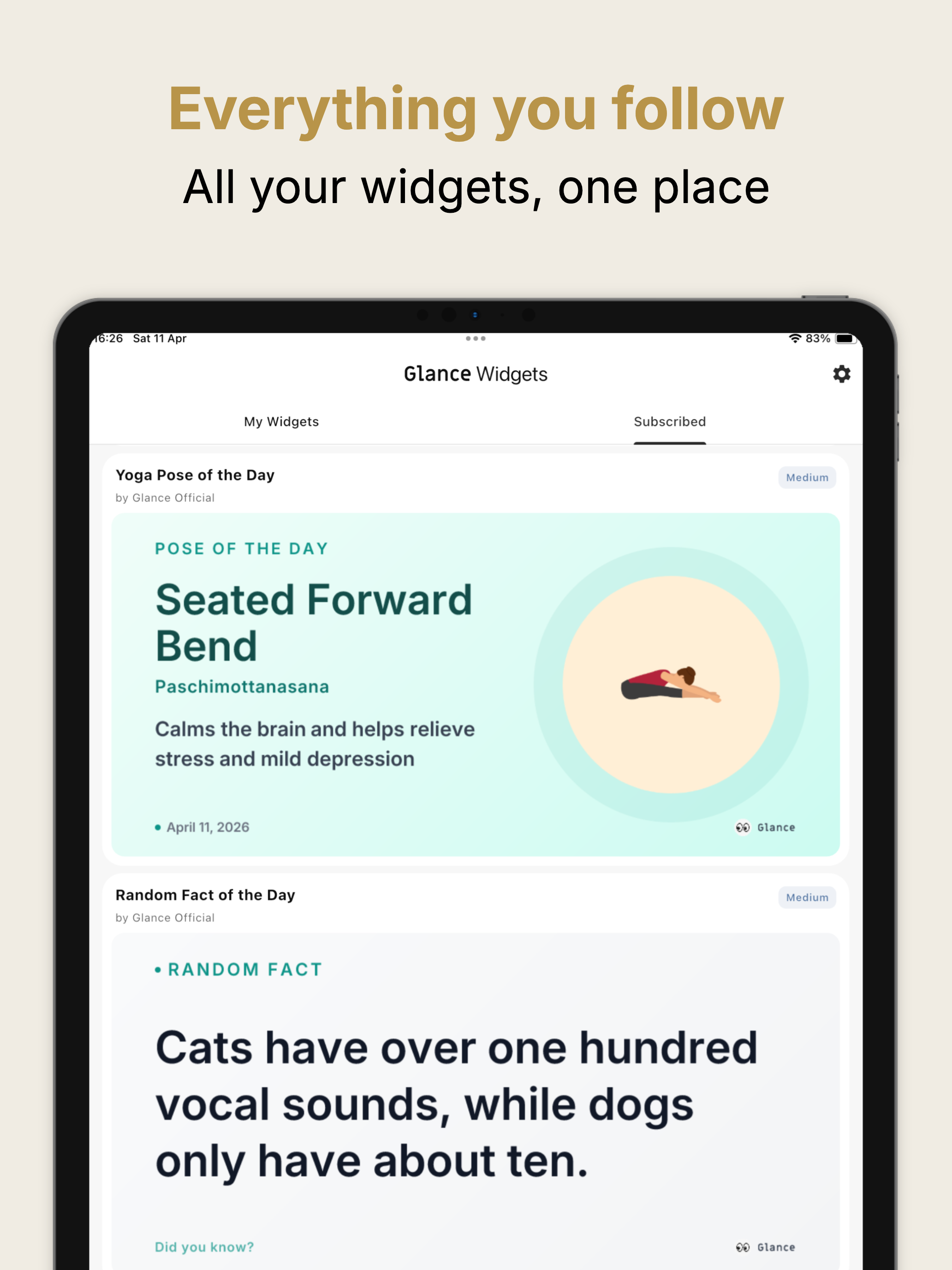 Glance - Home Screen Feeds