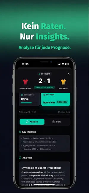 ScoreGPT: KI Fußball Scores iPhone screenshot 3