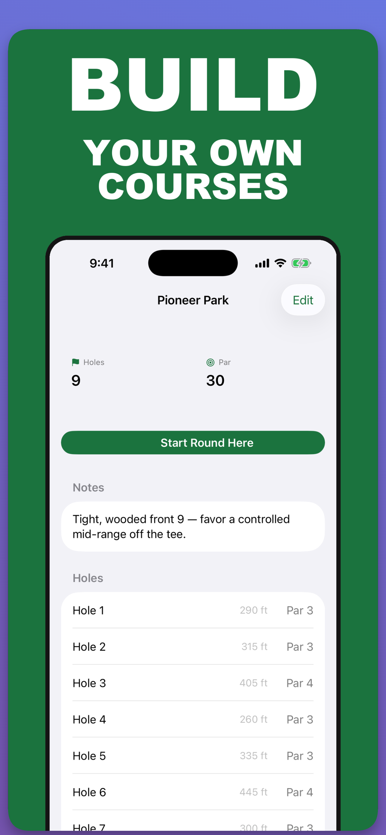 Disc Golf Scorecard & Stats