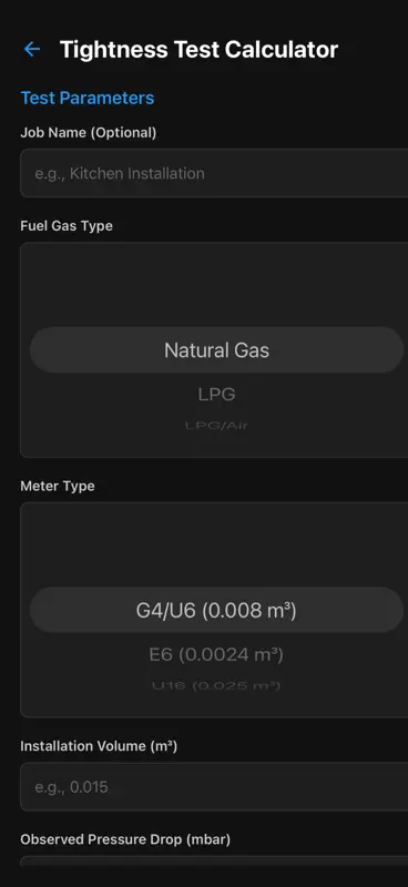 Gas Calculator (UP1B) screenshot 2 of 4